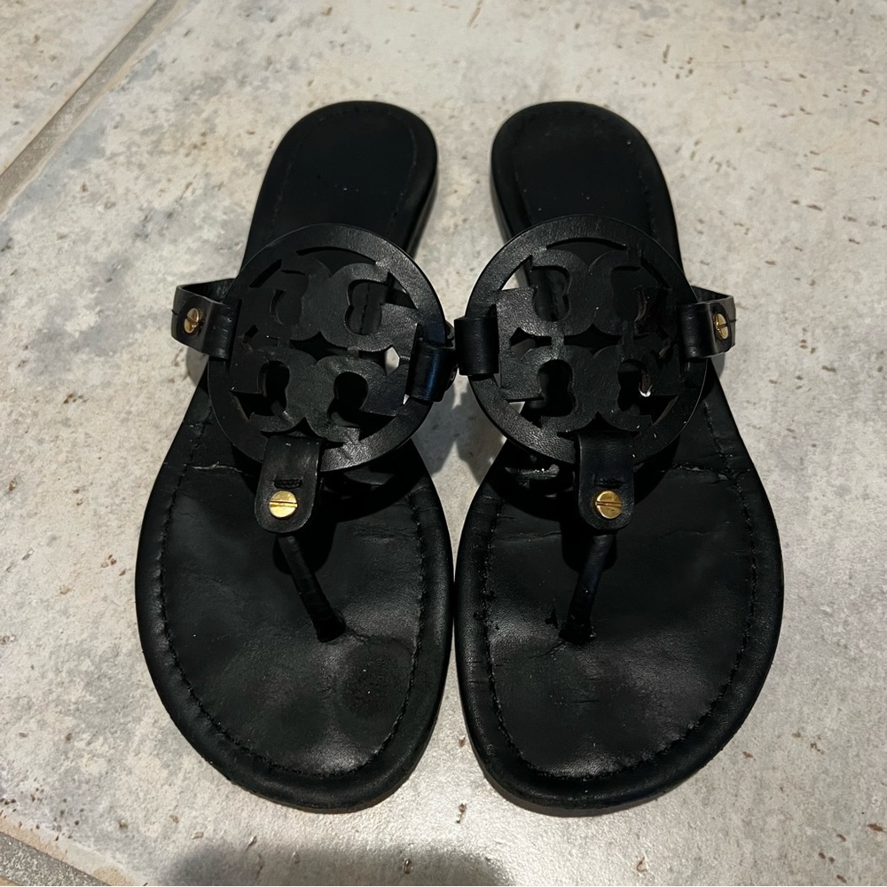Black Tory Burch Miller Sandals